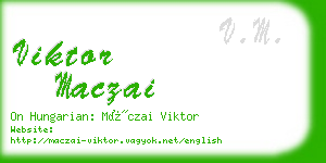 viktor maczai business card